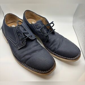 John Varvatos Shoes 11.5 Blue Sid Eva Derby Canvas Rubber Sole Casual Men's